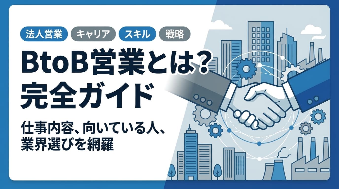 BtoB営業とは|仕事内容・向いてる人7特徴・年収・業界選びを完全解説【2026年版】