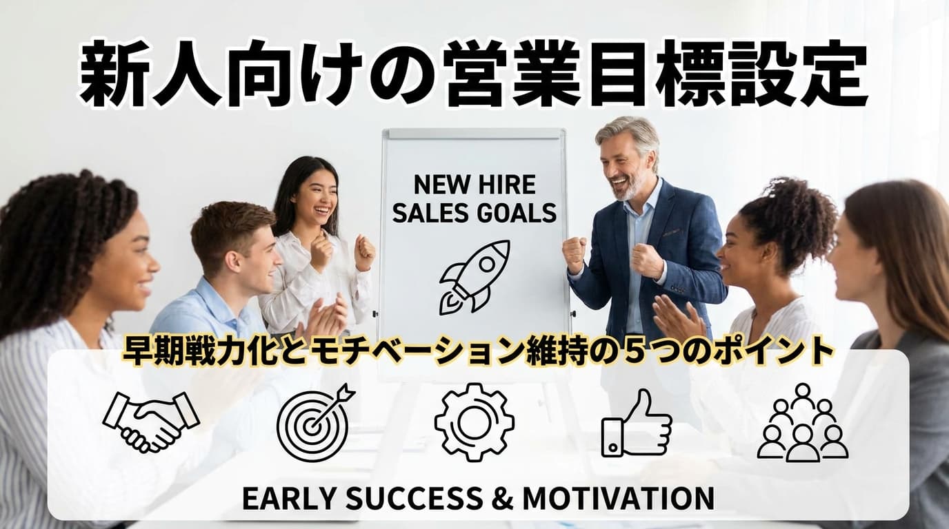 新人向けの営業目標設定の具体例|早期戦力化とモチベーション維持の5つのポイント